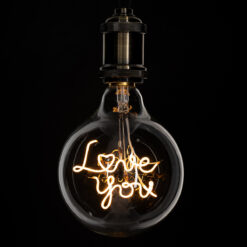 Alternative view of GLOBOSTAR® LOVE YOU 99261 Λάμπα E27 G125 LED 4W 340lm 360° AC 220-240V IP20 Ultra Θερμό Λευκό 2200K Dimmable - Filament Chip - Διάφανο - Μ12.5 x Π12.5 x Υ18cm - 3 Χρόνια Εγγύηση