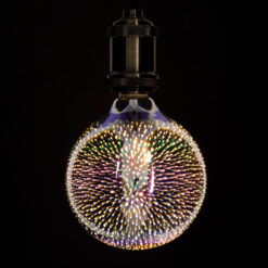 Alternative view of GLOBOSTAR® BUBBLE 99271 Λάμπα E27 G125 LED 3W 201lm 360° AC 220-240V IP20 Θερμό Λευκό 2700K Dimmable - Long Filament Chip - Galaxy Mirror Εφέ - Μ12.5 x Π12.5 x Υ18cm - 3 Χρόνια Εγγύηση