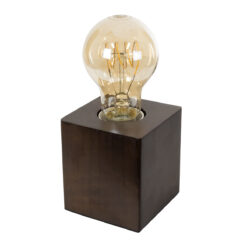 Alternative view of GLOBOSTAR® WOODBOX 99406 Μοντέρνο Επιτραπέζιο Φωτιστικό Πορτατίφ με Ντουί 1 x E27 AC 220-240V IP20 - Καφέ - M8 x Π8 x Υ8cm