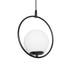Alternative view of GLOBOSTAR® CIRCLE 201-0075 Vintage Κρεμαστό Φωτιστικό Οροφής με Ντουί 1 x E27 AC 220-240V IP20 - Μαύρο & Λευκό - Μ26 x Π26 x Υ29cm
