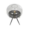 GLOBOSTAR® JAVAN 999-0036 Μοντέρνο Επιτραπέζιο Φωτιστικό Πορτατίφ με Ντουί 1 x E27 AC 220-240V IP20 – Διάφανο & Μαύρο – Μ30 x Π30 x Υ40cm