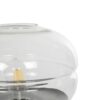 GLOBOSTAR® JAVAN 999-0036 Μοντέρνο Επιτραπέζιο Φωτιστικό Πορτατίφ με Ντουί 1 x E27 AC 220-240V IP20 – Διάφανο & Μαύρο – Μ30 x Π30 x Υ40cm
