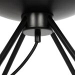 GLOBOSTAR® JAVAN 999-0036 Μοντέρνο Επιτραπέζιο Φωτιστικό Πορτατίφ με Ντουί 1 x E27 AC 220-240V IP20 – Διάφανο & Μαύρο – Μ30 x Π30 x Υ40cm
