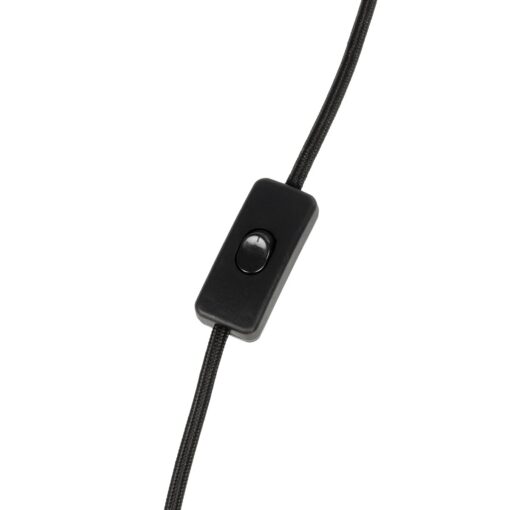 GLOBOSTAR® JAVAN 999-0036 Μοντέρνο Επιτραπέζιο Φωτιστικό Πορτατίφ με Ντουί 1 x E27 AC 220-240V IP20 – Διάφανο & Μαύρο – Μ30 x Π30 x Υ40cm