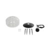 GLOBOSTAR® JAVAN 999-0036 Μοντέρνο Επιτραπέζιο Φωτιστικό Πορτατίφ με Ντουί 1 x E27 AC 220-240V IP20 – Διάφανο & Μαύρο – Μ30 x Π30 x Υ40cm