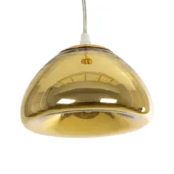GLOBOSTAR® CRISTIN 999-0037 Μοντέρνο Κρεμαστό Φωτιστικό Οροφής με Ντουί 1 x G4 AC 220-240V IP20 - Χρυσό - Μ18 x Π18 x Υ13cm