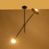 GLOBOSTAR® JOLIET 999-0043 Μοντέρνο Φωτιστικό Οροφής με Ντουί 2 x G9 AC 220-240V IP20 – Μαύρο & Χρυσό – Μ93 x Π20 x Υ106cm
