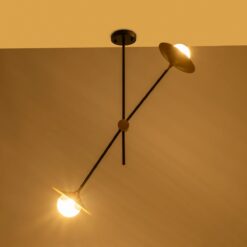 GLOBOSTAR® JOLIET 999-0043 Μοντέρνο Φωτιστικό Οροφής με Ντουί 2 x G9 AC 220-240V IP20 – Μαύρο & Χρυσό – Μ93 x Π20 x Υ106cm