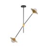 GLOBOSTAR® JOLIET 999-0043 Μοντέρνο Φωτιστικό Οροφής με Ντουί 2 x G9 AC 220-240V IP20 – Μαύρο & Χρυσό – Μ93 x Π20 x Υ106cm
