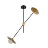 GLOBOSTAR® JOLIET 999-0043 Μοντέρνο Φωτιστικό Οροφής με Ντουί 2 x G9 AC 220-240V IP20 – Μαύρο & Χρυσό – Μ93 x Π20 x Υ106cm