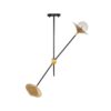 GLOBOSTAR® JOLIET 999-0043 Μοντέρνο Φωτιστικό Οροφής με Ντουί 2 x G9 AC 220-240V IP20 – Μαύρο & Χρυσό – Μ93 x Π20 x Υ106cm