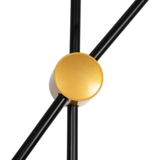 GLOBOSTAR® JOLIET 999-0043 Μοντέρνο Φωτιστικό Οροφής με Ντουί 2 x G9 AC 220-240V IP20 – Μαύρο & Χρυσό – Μ93 x Π20 x Υ106cm
