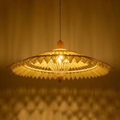 GLOBOSTAR® VENTALIA 999-0066 Boho Κρεμαστό Φωτιστικό Οροφής με Ντουί 1 x E27 AC 220-240V IP20 – Μπεζ – Μ83 x Π83 x Υ36cm