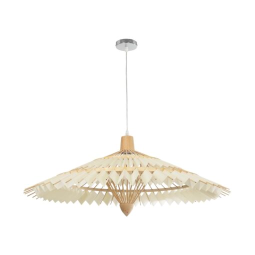 GLOBOSTAR® VENTALIA 999-0066 Boho Κρεμαστό Φωτιστικό Οροφής με Ντουί 1 x E27 AC 220-240V IP20 – Μπεζ – Μ83 x Π83 x Υ36cm