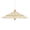 GLOBOSTAR® VENTALIA 999-0066 Boho Κρεμαστό Φωτιστικό Οροφής με Ντουί 1 x E27 AC 220-240V IP20 – Μπεζ – Μ83 x Π83 x Υ36cm