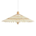 GLOBOSTAR® VENTALIA 999-0066 Boho Κρεμαστό Φωτιστικό Οροφής με Ντουί 1 x E27 AC 220-240V IP20 – Μπεζ – Μ83 x Π83 x Υ36cm