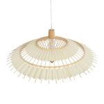 GLOBOSTAR® VENTALIA 999-0066 Boho Κρεμαστό Φωτιστικό Οροφής με Ντουί 1 x E27 AC 220-240V IP20 – Μπεζ – Μ83 x Π83 x Υ36cm