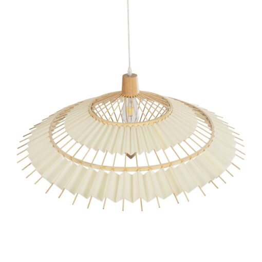 GLOBOSTAR® VENTALIA 999-0066 Boho Κρεμαστό Φωτιστικό Οροφής με Ντουί 1 x E27 AC 220-240V IP20 – Μπεζ – Μ83 x Π83 x Υ36cm
