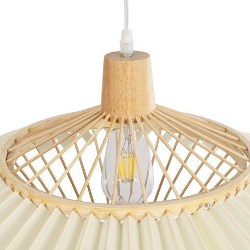 GLOBOSTAR® VENTALIA 999-0066 Boho Κρεμαστό Φωτιστικό Οροφής με Ντουί 1 x E27 AC 220-240V IP20 – Μπεζ – Μ83 x Π83 x Υ36cm