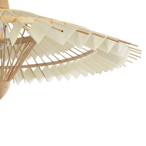 GLOBOSTAR® VENTALIA 999-0066 Boho Κρεμαστό Φωτιστικό Οροφής με Ντουί 1 x E27 AC 220-240V IP20 – Μπεζ – Μ83 x Π83 x Υ36cm