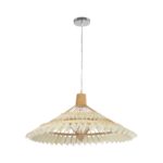 GLOBOSTAR® VENTALIA 999-0067 Boho Κρεμαστό Φωτιστικό Οροφής με Ντουί 1 x E27 AC 220-240V IP20 – Μπεζ – Μ60 x Π60 x Υ30cm