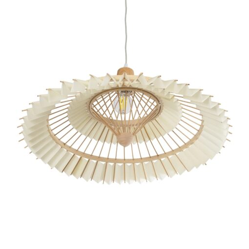 GLOBOSTAR® VENTALIA 999-0067 Boho Κρεμαστό Φωτιστικό Οροφής με Ντουί 1 x E27 AC 220-240V IP20 – Μπεζ – Μ60 x Π60 x Υ30cm