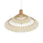 GLOBOSTAR® VENTALIA 999-0067 Boho Κρεμαστό Φωτιστικό Οροφής με Ντουί 1 x E27 AC 220-240V IP20 – Μπεζ – Μ60 x Π60 x Υ30cm