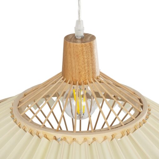 GLOBOSTAR® VENTALIA 999-0067 Boho Κρεμαστό Φωτιστικό Οροφής με Ντουί 1 x E27 AC 220-240V IP20 – Μπεζ – Μ60 x Π60 x Υ30cm