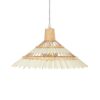 GLOBOSTAR® VENTALIA 999-0068 Boho Κρεμαστό Φωτιστικό Οροφής με Ντουί 1 x E27 AC 220-240V IP20 – Μπεζ – Μ40 x Π40 x Y23cm