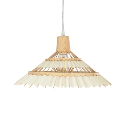 GLOBOSTAR® VENTALIA 999-0068 Boho Κρεμαστό Φωτιστικό Οροφής με Ντουί 1 x E27 AC 220-240V IP20 – Μπεζ – Μ40 x Π40 x Y23cm