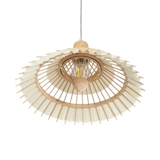 GLOBOSTAR® VENTALIA 999-0068 Boho Κρεμαστό Φωτιστικό Οροφής με Ντουί 1 x E27 AC 220-240V IP20 – Μπεζ – Μ40 x Π40 x Y23cm