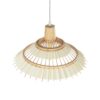 GLOBOSTAR® VENTALIA 999-0068 Boho Κρεμαστό Φωτιστικό Οροφής με Ντουί 1 x E27 AC 220-240V IP20 – Μπεζ – Μ40 x Π40 x Y23cm