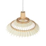 GLOBOSTAR® VENTALIA 999-0068 Boho Κρεμαστό Φωτιστικό Οροφής με Ντουί 1 x E27 AC 220-240V IP20 – Μπεζ – Μ40 x Π40 x Y23cm