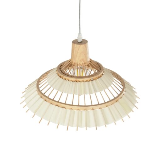 GLOBOSTAR® VENTALIA 999-0068 Boho Κρεμαστό Φωτιστικό Οροφής με Ντουί 1 x E27 AC 220-240V IP20 – Μπεζ – Μ40 x Π40 x Y23cm