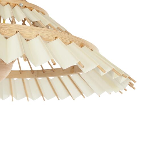 GLOBOSTAR® VENTALIA 999-0068 Boho Κρεμαστό Φωτιστικό Οροφής με Ντουί 1 x E27 AC 220-240V IP20 – Μπεζ – Μ40 x Π40 x Y23cm