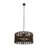 GLOBOSTAR® VERA 999-0069 Boho Κρεμαστό Φωτιστικό Οροφής με Ντουί 1 x E27 AC 220-240V IP20 – Καφέ – Μ50 x Π50 x Υ25cm