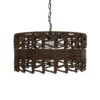 GLOBOSTAR® VERA 999-0069 Boho Κρεμαστό Φωτιστικό Οροφής με Ντουί 1 x E27 AC 220-240V IP20 – Καφέ – Μ50 x Π50 x Υ25cm