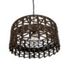 GLOBOSTAR® VERA 999-0069 Boho Κρεμαστό Φωτιστικό Οροφής με Ντουί 1 x E27 AC 220-240V IP20 – Καφέ – Μ50 x Π50 x Υ25cm