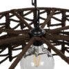 GLOBOSTAR® VERA 999-0069 Boho Κρεμαστό Φωτιστικό Οροφής με Ντουί 1 x E27 AC 220-240V IP20 – Καφέ – Μ50 x Π50 x Υ25cm
