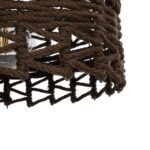 GLOBOSTAR® VERA 999-0069 Boho Κρεμαστό Φωτιστικό Οροφής με Ντουί 1 x E27 AC 220-240V IP20 – Καφέ – Μ50 x Π50 x Υ25cm