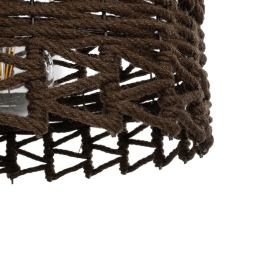 GLOBOSTAR® VERA 999-0069 Boho Κρεμαστό Φωτιστικό Οροφής με Ντουί 1 x E27 AC 220-240V IP20 – Καφέ – Μ50 x Π50 x Υ25cm