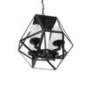 GLOBOSTAR® DASTAR 999-0091 Vintage Κρεμαστό Φωτιστικό Οροφής με Ντουί 4 x E27 AC 220-240V IP20 – Μαύρο & Λευκό – Μ42 x Π42 x Υ43cm