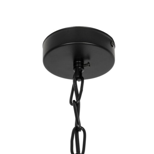 GLOBOSTAR® DASTAR 999-0091 Vintage Κρεμαστό Φωτιστικό Οροφής με Ντουί 4 x E27 AC 220-240V IP20 – Μαύρο & Λευκό – Μ42 x Π42 x Υ43cm