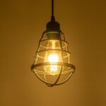 GLOBOSTAR® ALDO 999-0096 Vintage Κρεμαστό Φωτιστικό Οροφής με Ντουί 1 x E27 AC 220-240V IP20 – Μαύρο – Μ15 x Π15 x Υ24cm