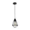 GLOBOSTAR® ALDO 999-0096 Vintage Κρεμαστό Φωτιστικό Οροφής με Ντουί 1 x E27 AC 220-240V IP20 – Μαύρο – Μ15 x Π15 x Υ24cm
