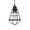 GLOBOSTAR® ALDO 999-0096 Vintage Κρεμαστό Φωτιστικό Οροφής με Ντουί 1 x E27 AC 220-240V IP20 – Μαύρο – Μ15 x Π15 x Υ24cm