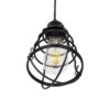 GLOBOSTAR® ALDO 999-0096 Vintage Κρεμαστό Φωτιστικό Οροφής με Ντουί 1 x E27 AC 220-240V IP20 – Μαύρο – Μ15 x Π15 x Υ24cm