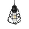GLOBOSTAR® ALDO 999-0096 Vintage Κρεμαστό Φωτιστικό Οροφής με Ντουί 1 x E27 AC 220-240V IP20 – Μαύρο – Μ15 x Π15 x Υ24cm