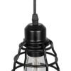 GLOBOSTAR® ALDO 999-0096 Vintage Κρεμαστό Φωτιστικό Οροφής με Ντουί 1 x E27 AC 220-240V IP20 – Μαύρο – Μ15 x Π15 x Υ24cm