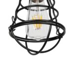GLOBOSTAR® ALDO 999-0096 Vintage Κρεμαστό Φωτιστικό Οροφής με Ντουί 1 x E27 AC 220-240V IP20 – Μαύρο – Μ15 x Π15 x Υ24cm